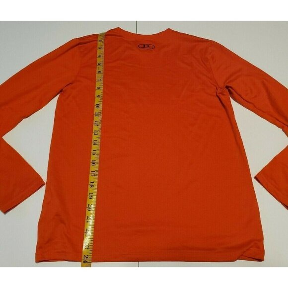 Under Armour YL  Large Orange Shirt Long Sleeve - Picture 5 of 8
